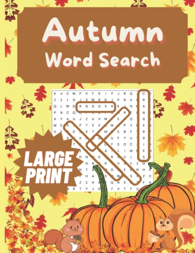 Autumn Word Search Large Print: Fall Word Search Puzzles for Adults ...