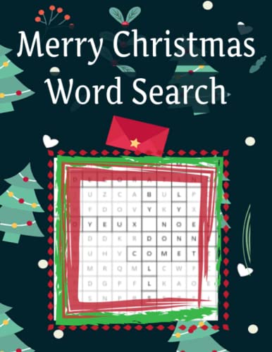 Merry Christmas Word Search: Christmas Themed Word Search Puzzles For
