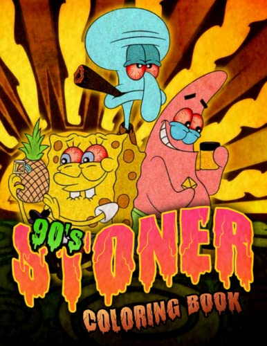 90s Cartoon Stoner Coloring Book For Adults Relaxation: Stoned ...