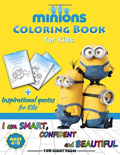 Minions Coloring book for kids : I am Smart, Confident and Beautiful ...
