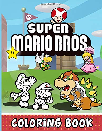 Super Mario Bros Coloring Book: Beautiful Simple Designs Super Mario ...