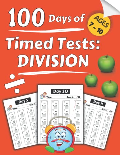 100 Days of Timed Tests: Division: Two Digits Math Practice Problems ...