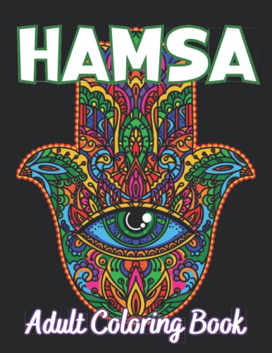Hamsa Adult Coloring Book: Hamsa Adult Coloring Book Designs Coloring ...
