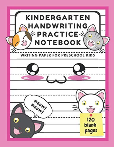 Kindergarten Handwriting Practice Notebook Writing Paper For Preschool ...
