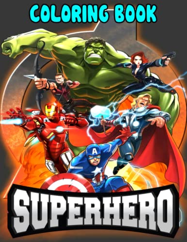Super Hero Coloring Book: High Quality Coloring Pages for Kids, Adults ...
