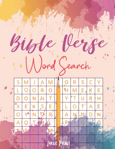 Bible Verse Word Search Large Print: A Word Find Puzzles For Adults by ...