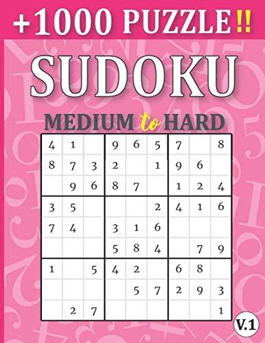 +1000 sudoku puzzles 500 medium &amp; 500 hard: Medium to hard Sudoku ...