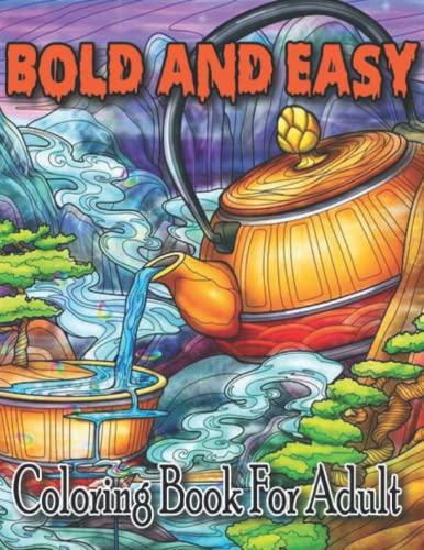 bold and easy coloring book for adult: A Fun Coloring Gift Book ...