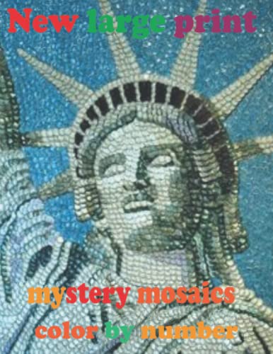 New large print mystery mosaics color by number Coloring Book: Large ...