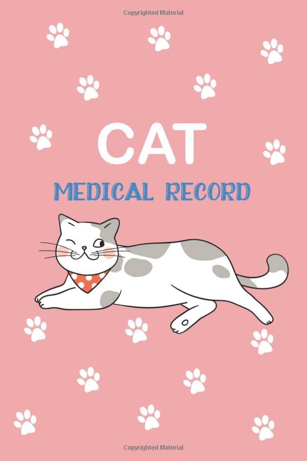 Cat Medical Record Cute Cats Shots Record Card Kitten Vaccine Book