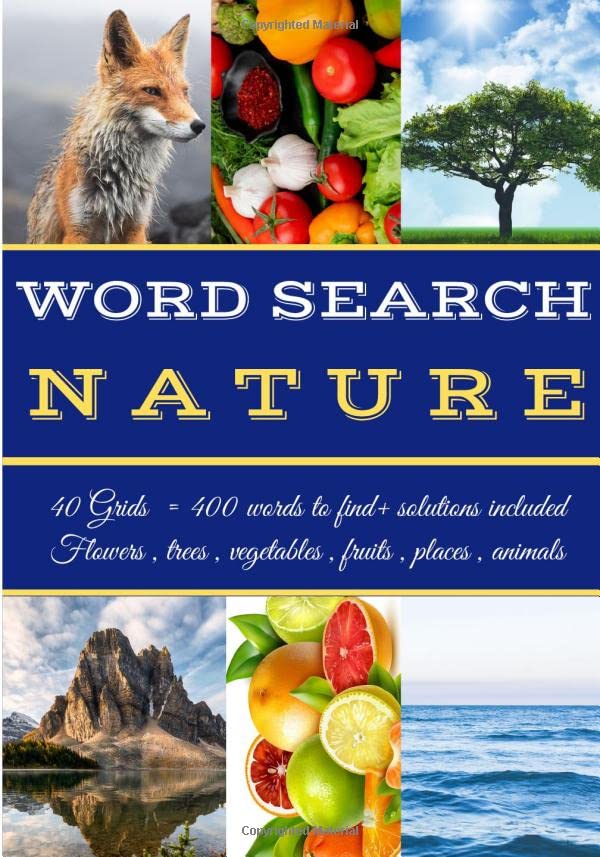 Word search nature Activity Book Shuffleboard 40 grids 400 words