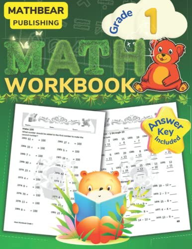 MathBear: Math Workbook Grade 1: 1st Grade Math Workbook: Numeration ...