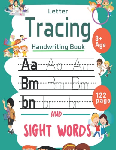 letter tracing Handwriting book and sight words: Preschool writing ...
