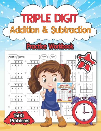 Triple Digit Addition and Subtraction Practice Workbook for Grade 3 ...