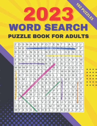 2023 Word Search Puzzle Book For Adults: Large Print Word Search Puzzle ...