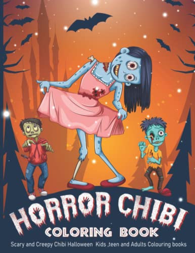 Horror Chibi Coloring Book: Spooky and Scary Coloring books for Kids ...