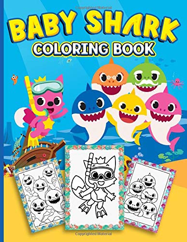 Baby Shark Coloring Book: Baby Shark Adult Coloring Books For Women And