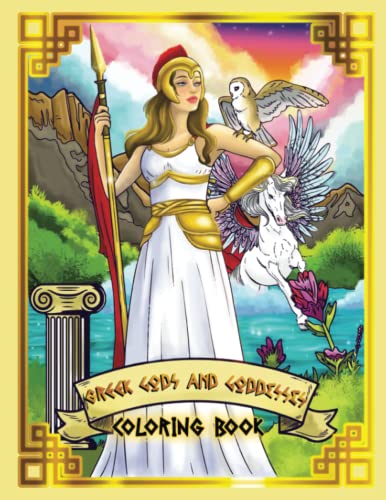 Greek Gods and Goddesses Coloring Book: 50 Artistic Illustrations