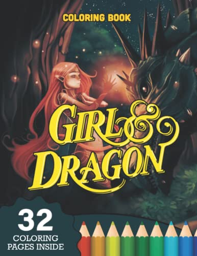 Girl And Dragon 32 Coloring Pages Inside: Anxiety Girl & Dragon ...