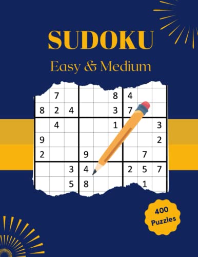 SUDOKU: 400 Easy And Medium Sudoku Puzzles with Solutions by Collins ...