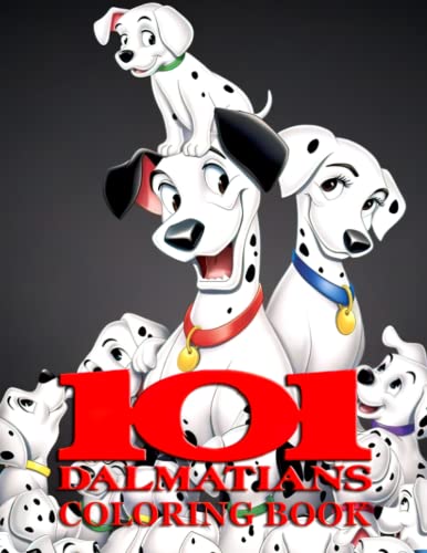 101 Coloring Book: Great High-quality Dalmatians Enchanting Stress ...