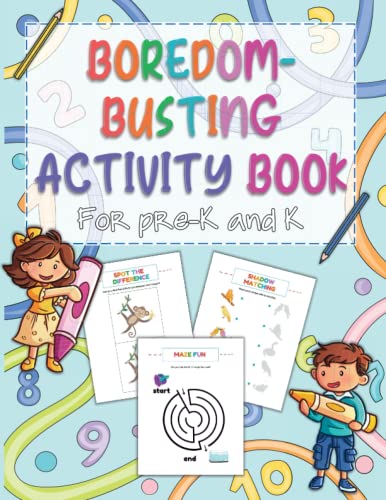 Boredom-Busting Activity Book for Pre-K and Kindergarten: Activity Book ...