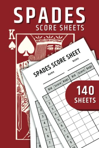 Spades Score Sheets: 140 Score Pads for Spades Card Game | Spades Score ...