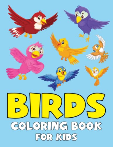 Birds Coloring Book For Kids: Cute Birds Coloring Page For Kids ...