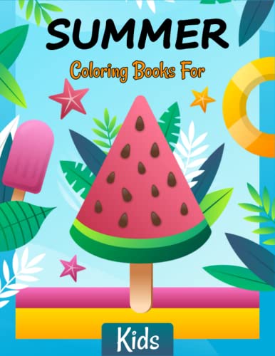 Summer Coloring Books For Kids: Easy and Relaxing Summer Scenes ...