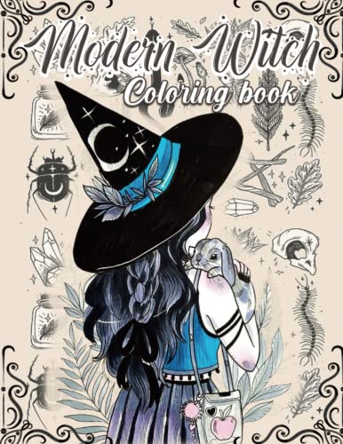 Modern Witch Coloring Book: Include 30 Coloring Pages For Adults And ...