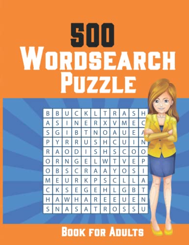 500 Word Search Puzzle Book for Adults:: Large Puzzle book With Word ...