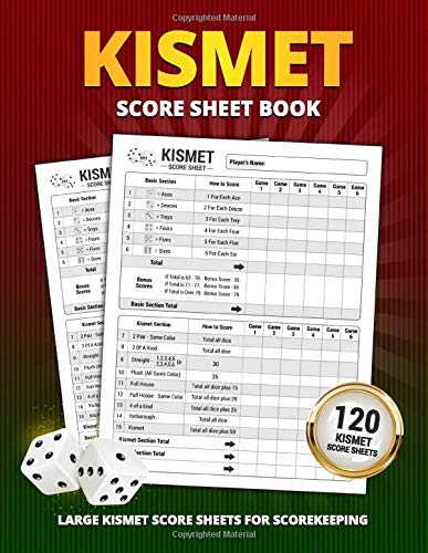 Kismet Score Sheet Book: 120 Large Score Sheets For Scorekeeping ...