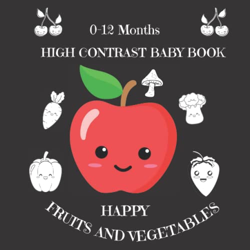 My First Fruits and Vegetables: High Contrast Book for Little One 0-12