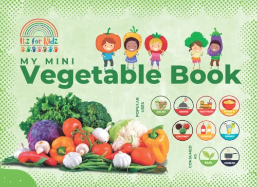 Vegetable Book: Mini vegetable book for kids with pictures | helps kids
