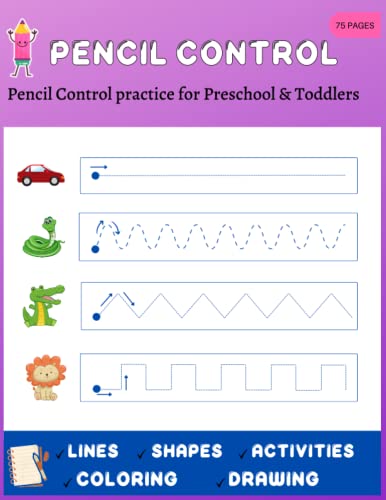 Pencil Control Tracing Workbook for Kids Pencil Control Activity ...