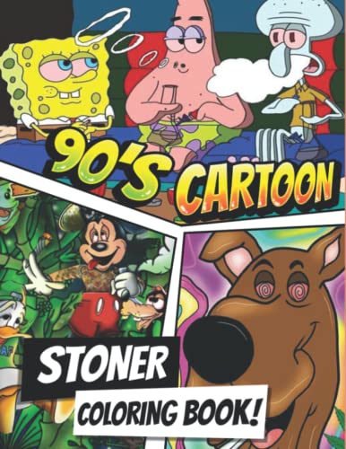 90s Cartoon Stoner Coloring Book - 122444701 