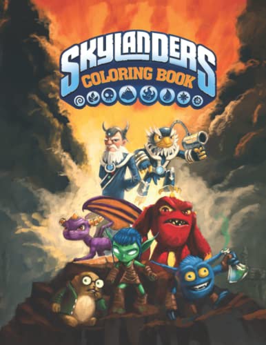 Skylander Coloring Book: A Collection Beautiful Fantastic Adult Books ...