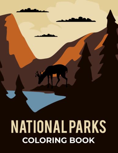 National Parks Coloring Book: National Parks Adult Coloring Book. Spark