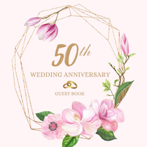 50th Wedding Anniversary Guest Book Guest Sign In Book for 50th
