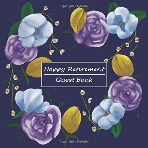 Happy Retirement Guest Book Keepsake Memory Book, Guestbook For