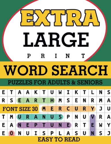 Extra large print word search for adults seniors large print word 