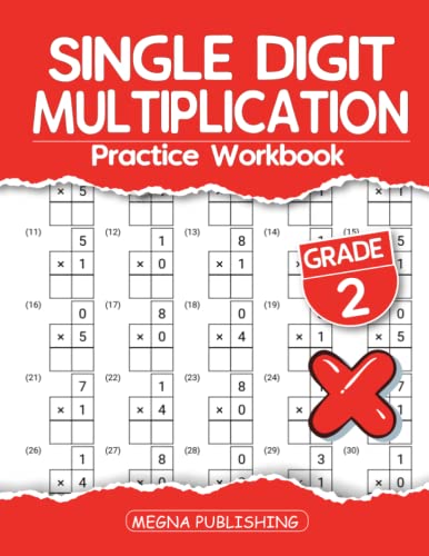 Single Digit Multiplication Practice Workbook Grade 2: Multiplication ...