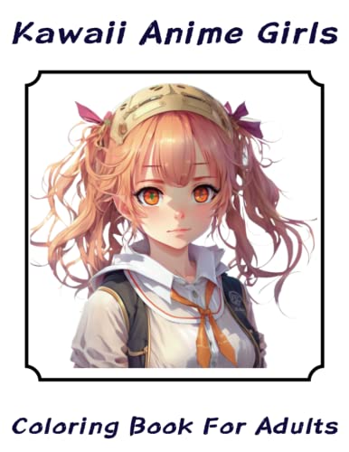 Kawaii Anime Girls Coloring Book For Adults: A Kawaii Anime Girls