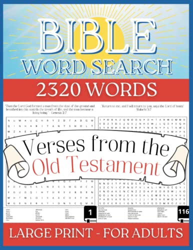 Bible Word Search Large Print for Adults - 2320 Word - Verses from the ...