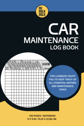 Car Maintenance Log Book | Car Repair Journal, Automotive Service ...