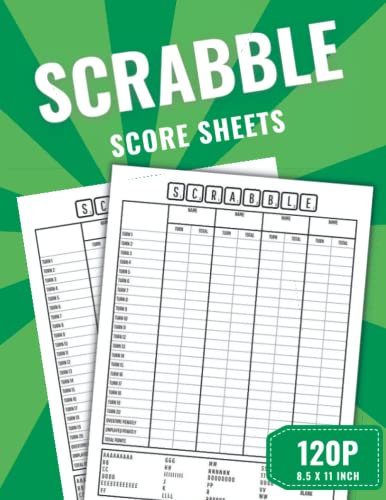 Scrabble Score Sheets: Scrabble Score Pads for Scorekeeping, Large ...