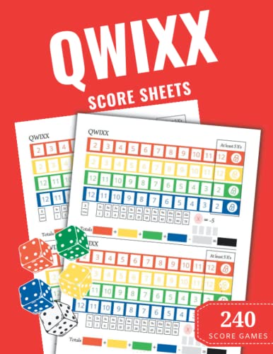 Qwixx Score Sheets 240 COLORED - 137361782