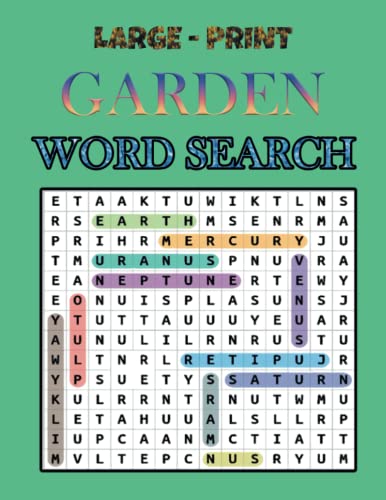 Large Print Garden Word Search: All Events 1200 Garden Words Search And ...