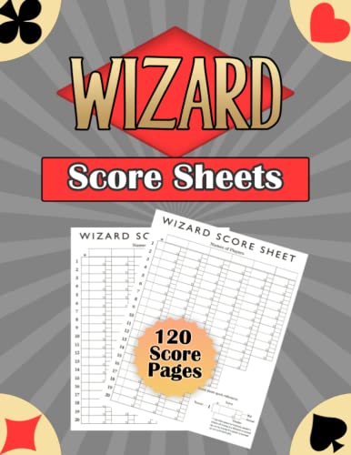 Wizard Score Sheets: Wizard Card Game Score Pads - Oversized Wizard ...