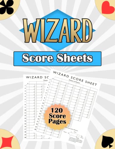 Wizard Score Sheets: 120 Large Score Pads for Scorekeeping | Wizard ...